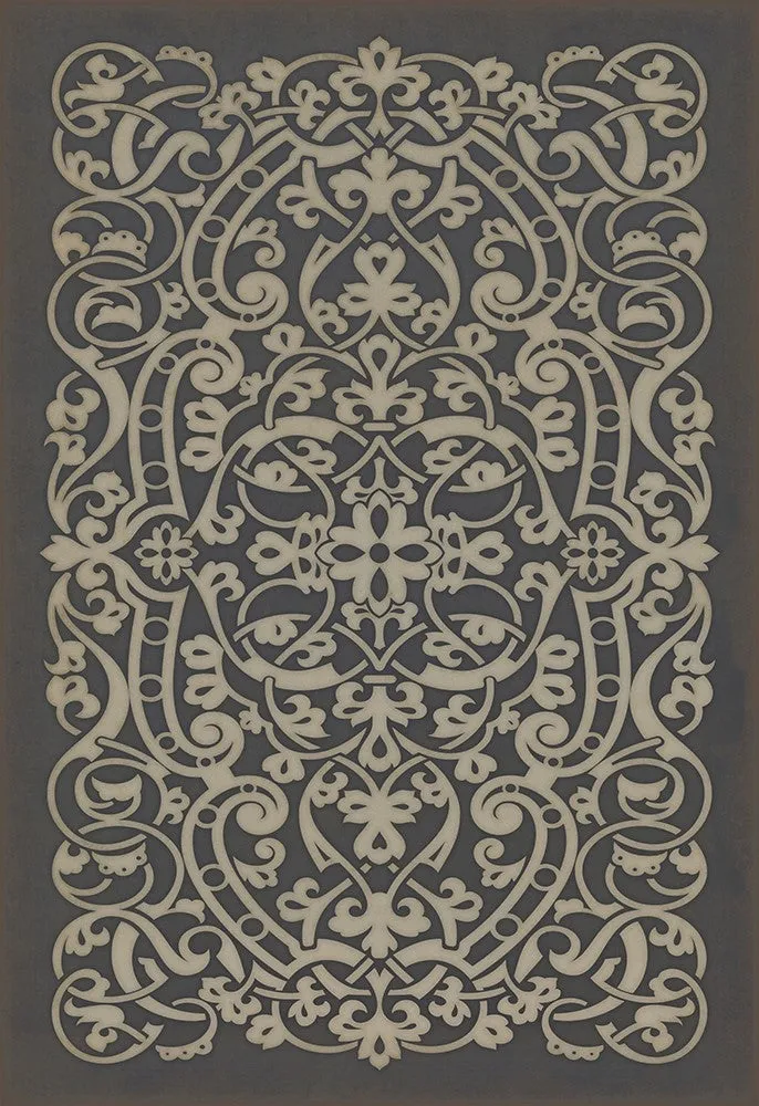 Pattern 77 "Chopin" Vinyl Floorcloth - Spicher & Co.