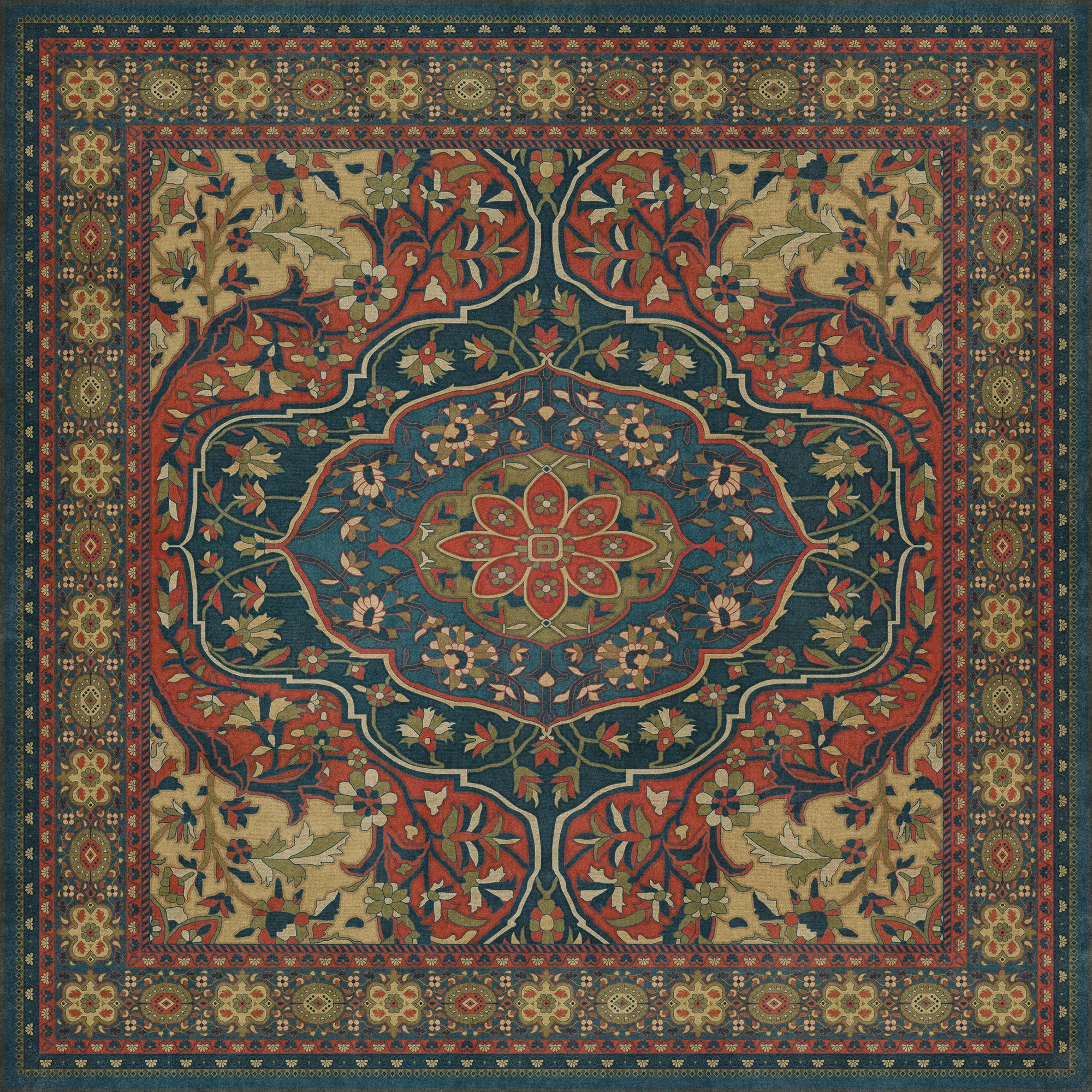 Persian Bazaar - Farahan - Delara Vinyl Floorcloth - Spicher & Co.