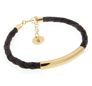 Personalized Initial Charm Braided Bracelet