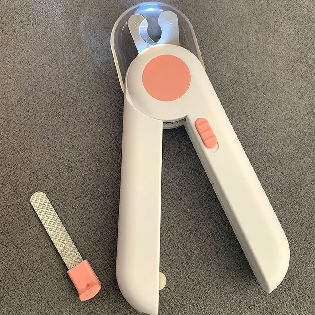 Pet Nail Clipper Dog Cat Cutter Beauty Scissors LED Lighting Puppy