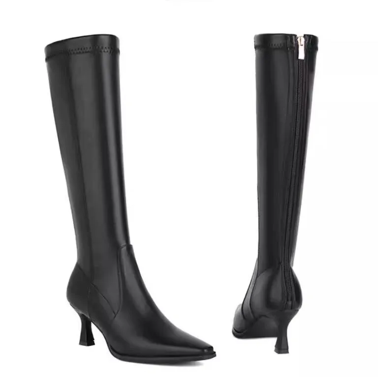 Petite Size 3 Kitten Heel Back Zipper Boots TS93