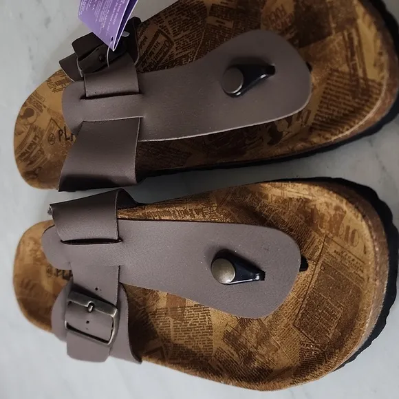 Plakton Flip Flop Post Vegan Sandal Buckle Natural Cork Sz 46 Made In Spain