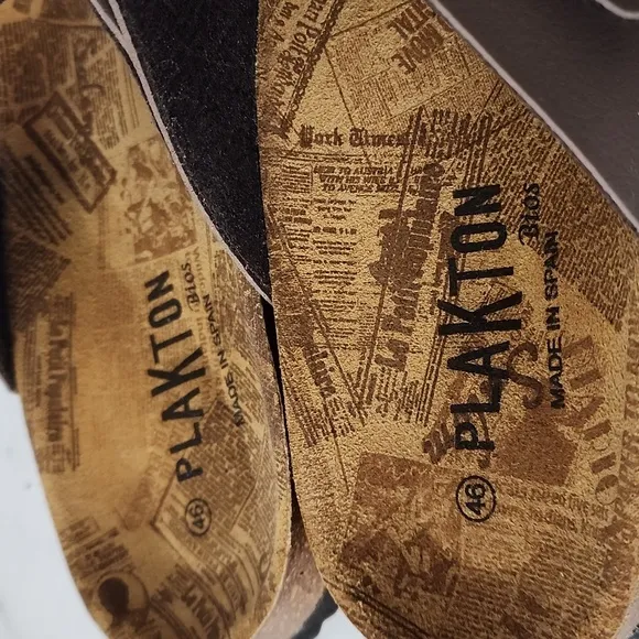 Plakton Flip Flop Post Vegan Sandal Buckle Natural Cork Sz 46 Made In Spain