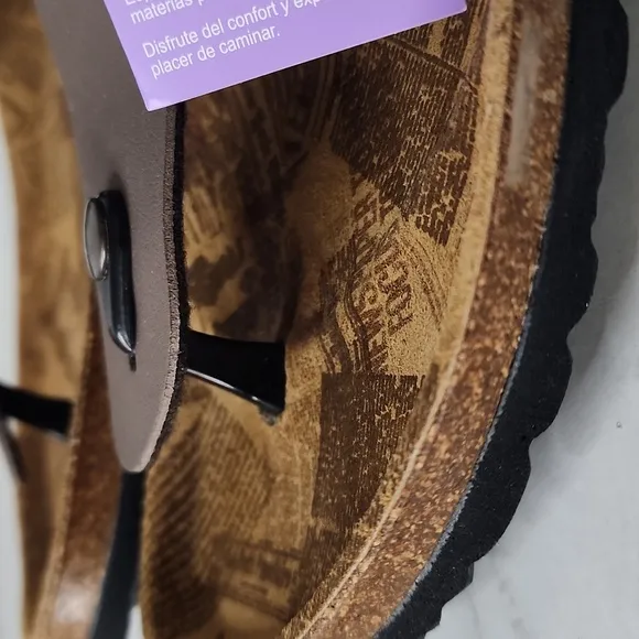 Plakton Flip Flop Post Vegan Sandal Buckle Natural Cork Sz 46 Made In Spain