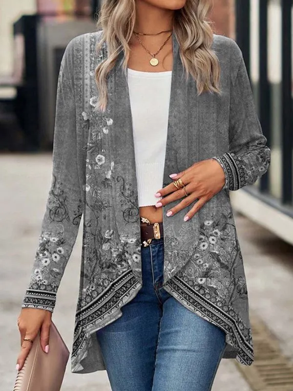 Printed Open-Front Duster