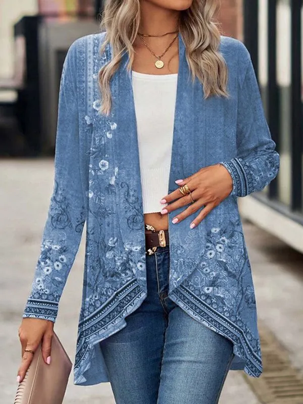 Printed Open-Front Duster