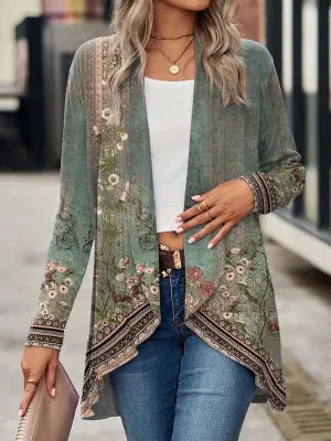Printed Open-Front Duster
