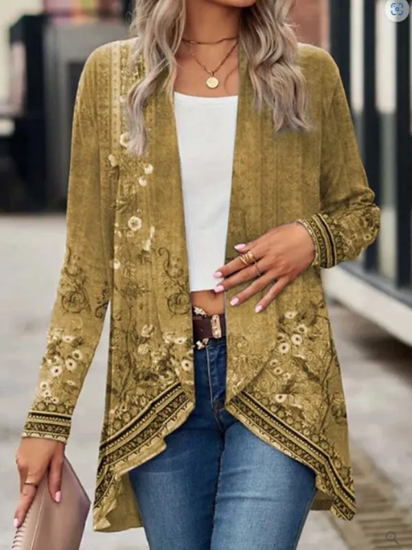 Printed Open-Front Duster
