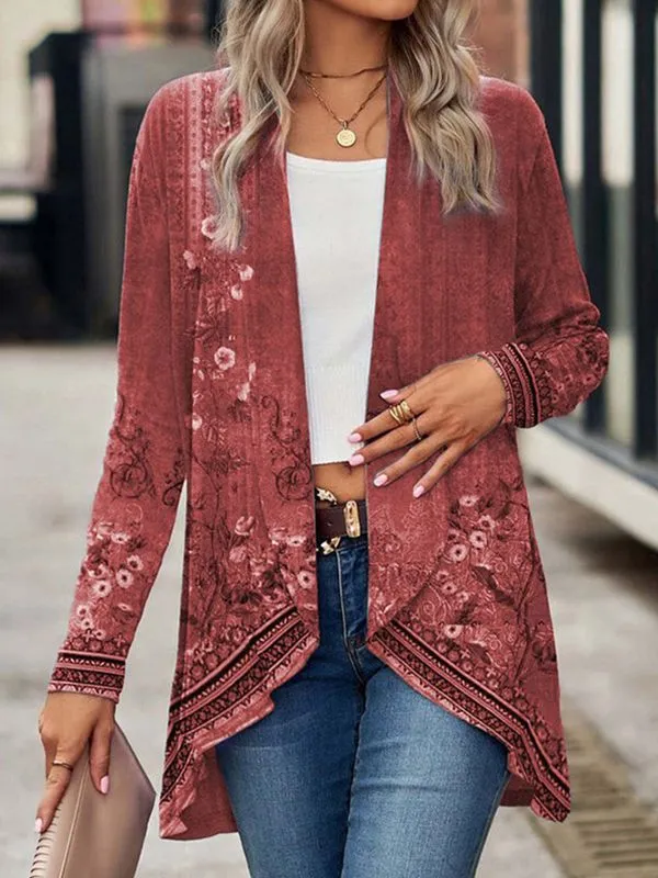 Printed Open-Front Duster