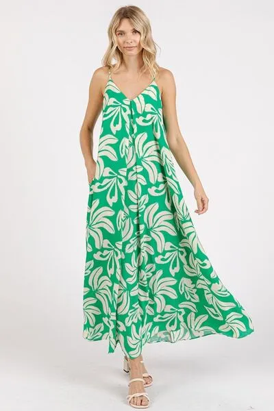 Printed V neck