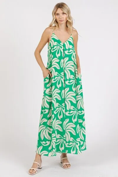 Printed V neck