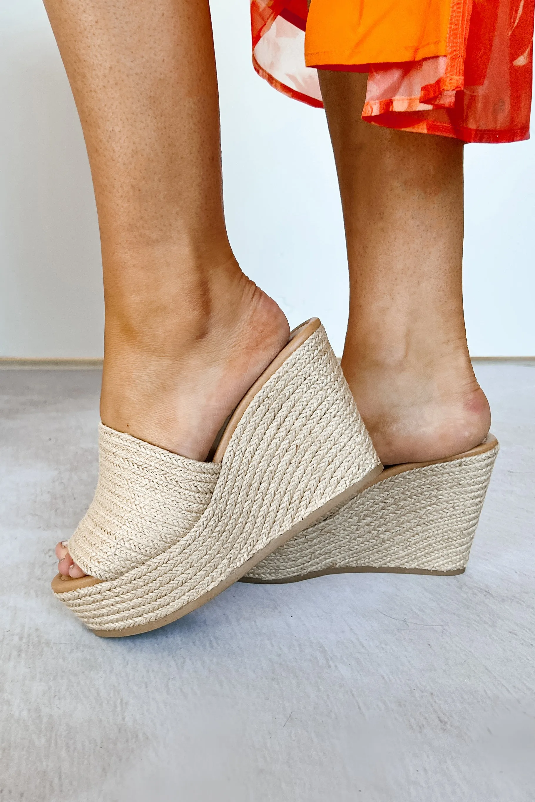 Pure Horizon Braided Wedge Sandals (Jute)