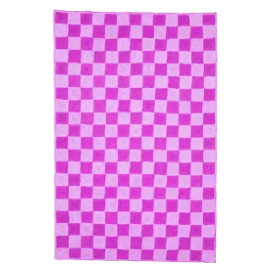 Purple Checker Jute Rug