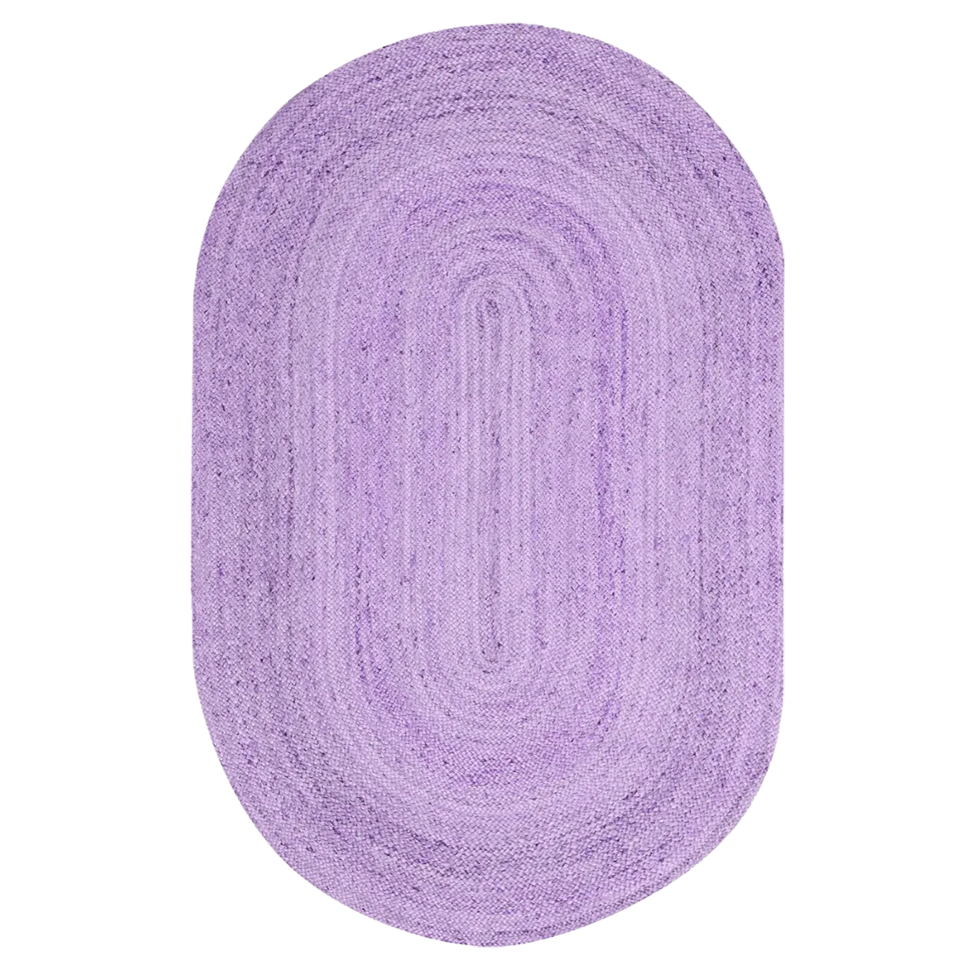 Purple Elongated Oval Jute Rug