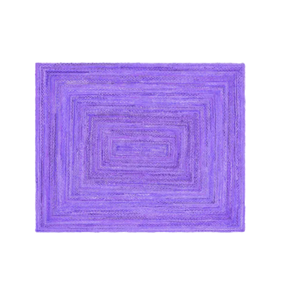 Purple Hand Braided Jute Rug