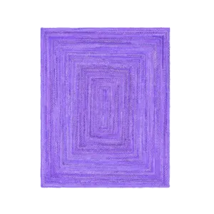 Purple Hand Braided Jute Rug