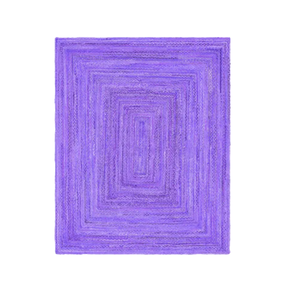 Purple Hand Braided Jute Rug