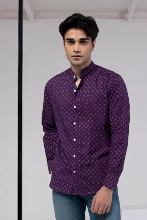 Purple Printed Shirt