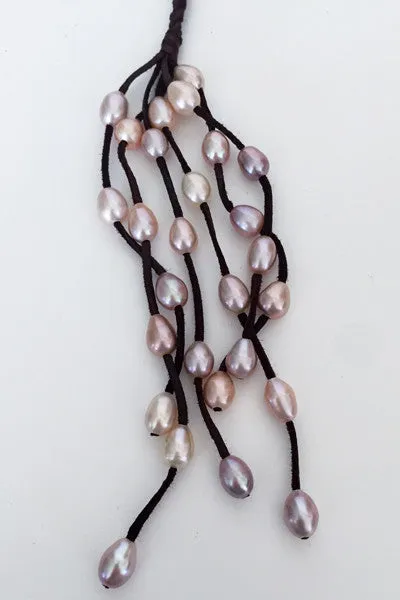 "Braided Waterfall" Freshwater Pearl Necklace