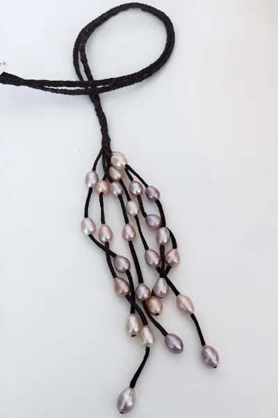 "Braided Waterfall" Freshwater Pearl Necklace