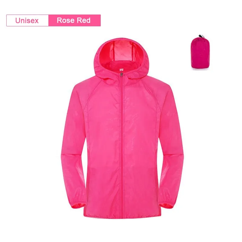Rain Jacket Men Women Waterproof raincoat Clothing Fishing Quick Dry Skin Windbreaker With Pocket