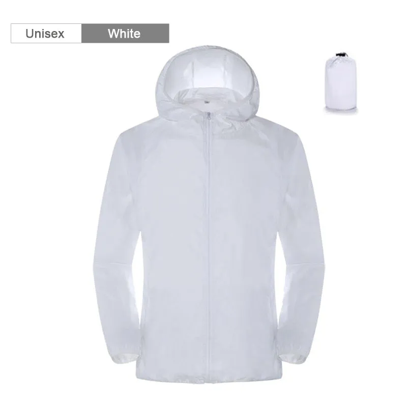 Rain Jacket Men Women Waterproof raincoat Clothing Fishing Quick Dry Skin Windbreaker With Pocket
