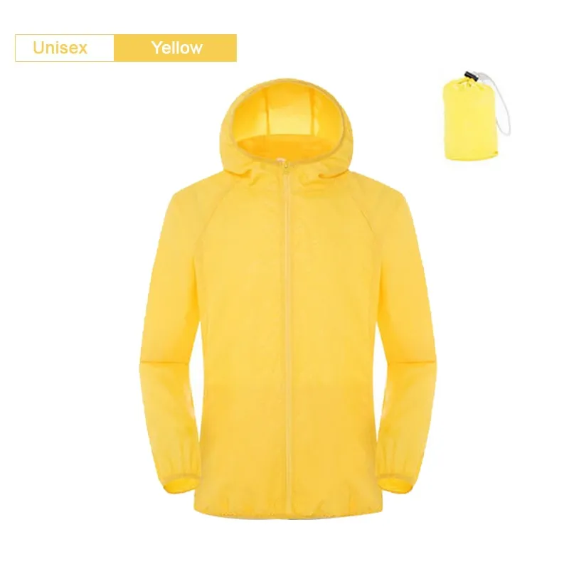 Rain Jacket Men Women Waterproof raincoat Clothing Fishing Quick Dry Skin Windbreaker With Pocket