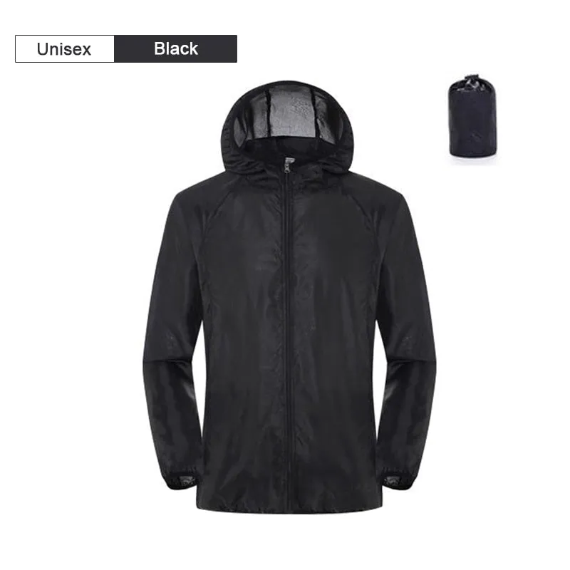 Rain Jacket Men Women Waterproof raincoat Clothing Fishing Quick Dry Skin Windbreaker With Pocket