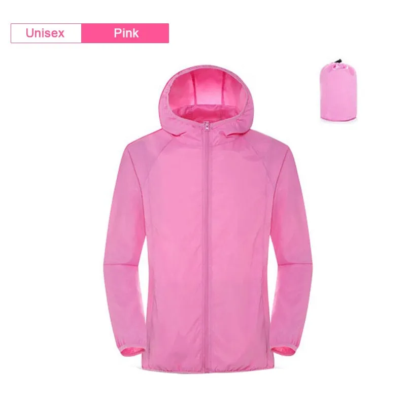 Rain Jacket Men Women Waterproof raincoat Clothing Fishing Quick Dry Skin Windbreaker With Pocket