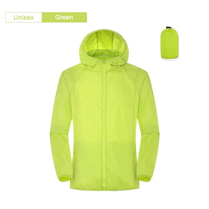Rain Jacket Men Women Waterproof raincoat Clothing Fishing Quick Dry Skin Windbreaker With Pocket