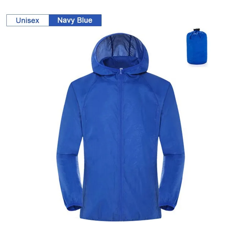 Rain Jacket Men Women Waterproof raincoat Clothing Fishing Quick Dry Skin Windbreaker With Pocket