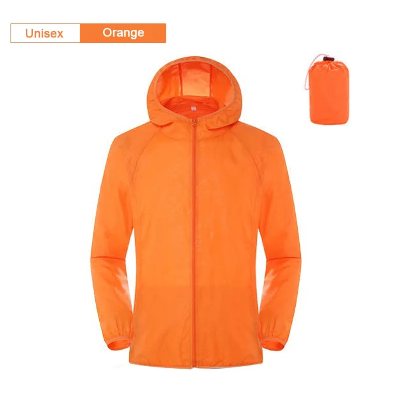 Rain Jacket Men Women Waterproof raincoat Clothing Fishing Quick Dry Skin Windbreaker With Pocket