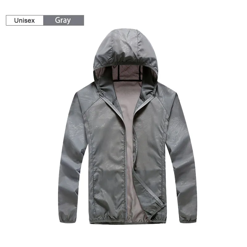 Rain Jacket Men Women Waterproof raincoat Clothing Fishing Quick Dry Skin Windbreaker With Pocket