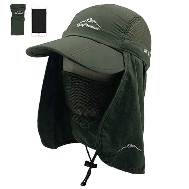 RECON GS2 unisex UPF 50  Breathable Quick Dry Hat with Neck Flap