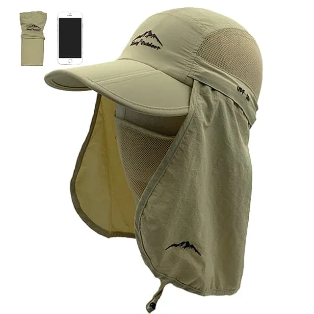RECON GS2 unisex UPF 50  Breathable Quick Dry Hat with Neck Flap
