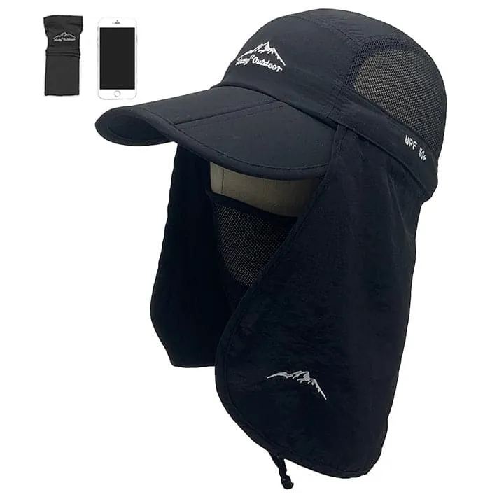 RECON GS2 unisex UPF 50  Breathable Quick Dry Hat with Neck Flap