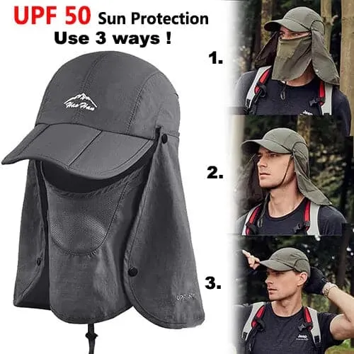 RECON GS2 unisex UPF 50  Breathable Quick Dry Hat with Neck Flap