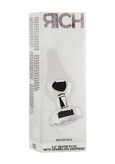 Rich R6 Silver Metal Plug - 4.5 Inch - Clear Sapphire