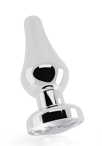 Rich R6 Silver Metal Plug - 4.5 Inch - Clear Sapphire