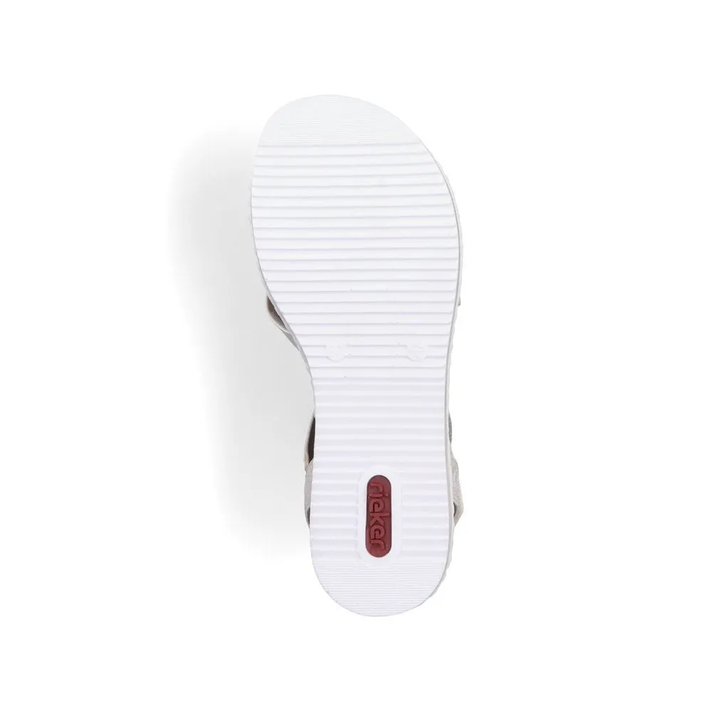 Rieker Ladies V3663-90 Metallic Gold Sandals