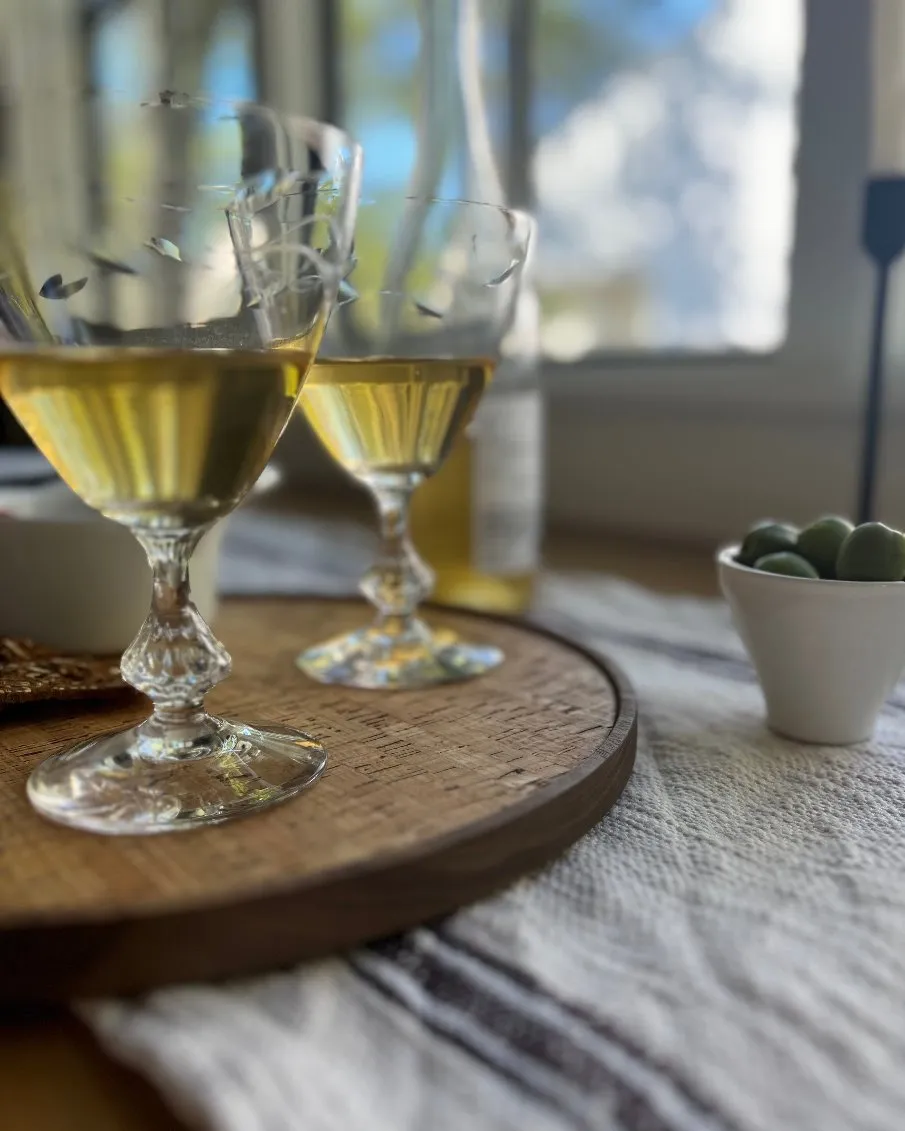 Round Wood and Cork Bar Tray | Bark Tray