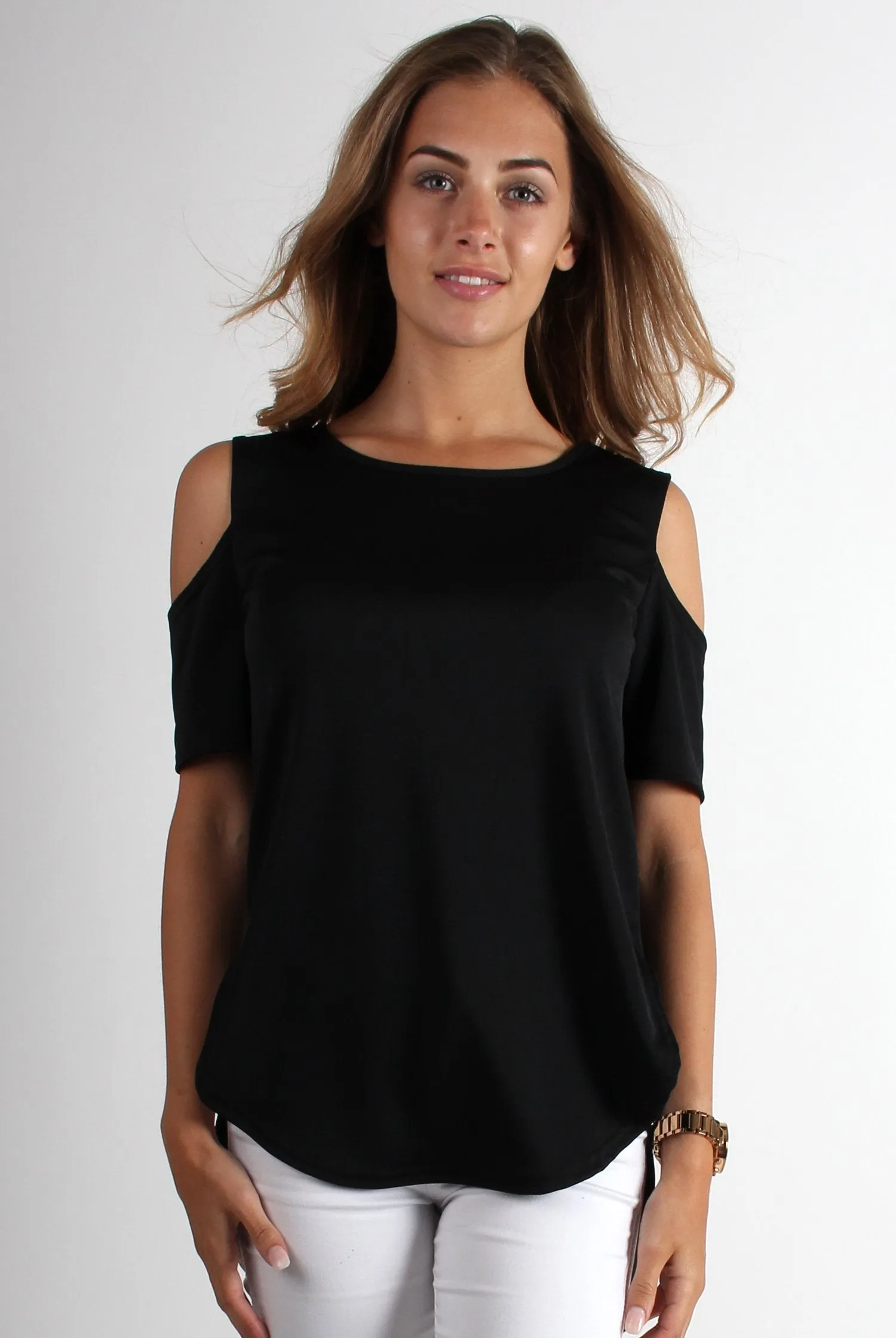 Roxie Black Cut Out Top