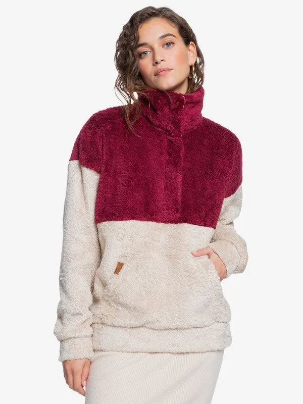 Roxy Womens Coastal Route Sherpa Pullover Fleece