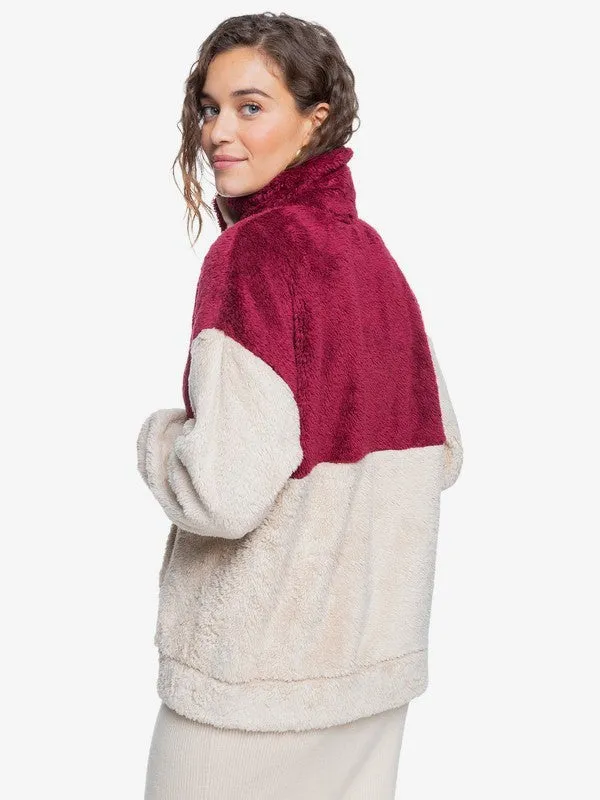 Roxy Womens Coastal Route Sherpa Pullover Fleece