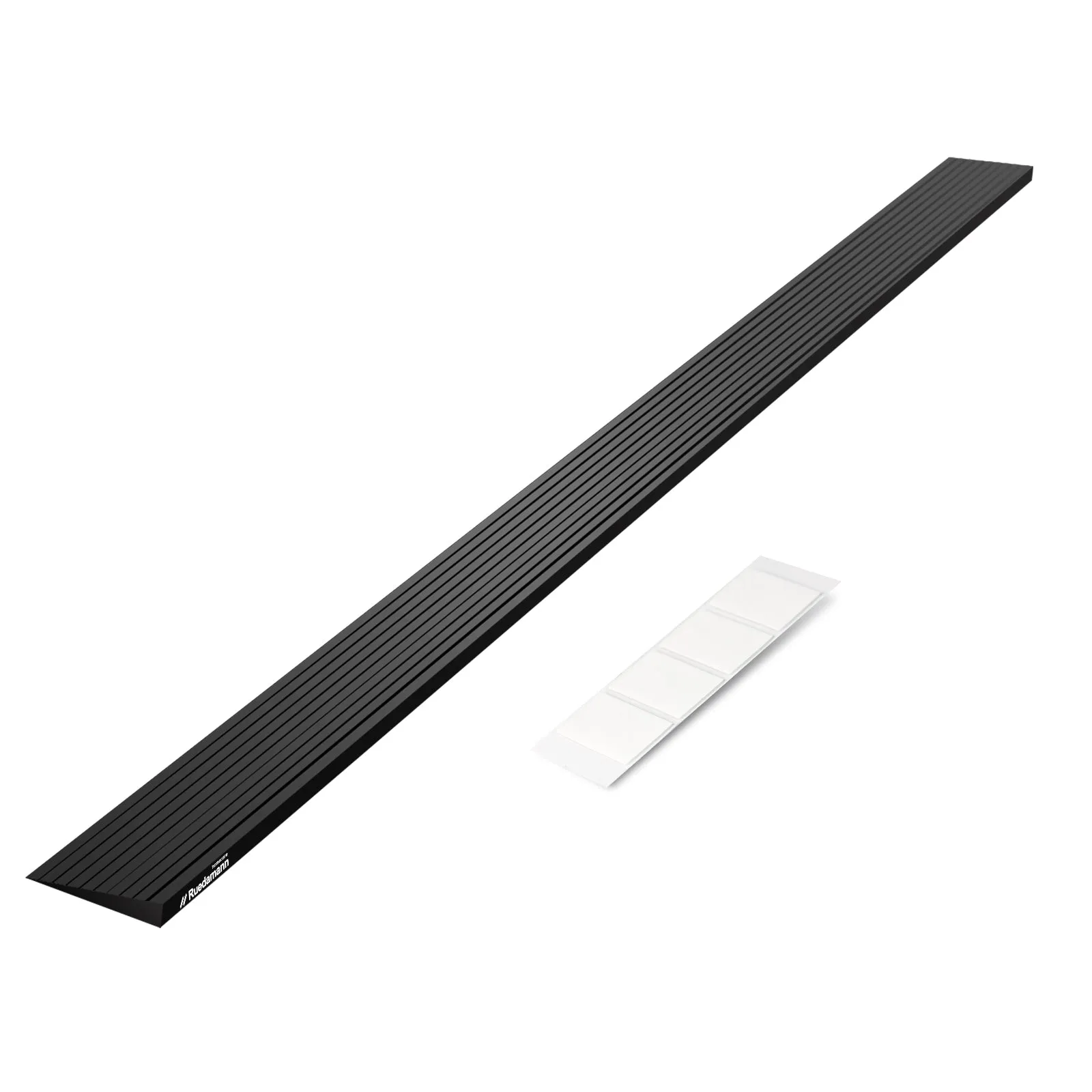 Ruedamann® Solid Rubber Threshold Ramp 35.4" Wide Non-Slip Wheelchair Ramp