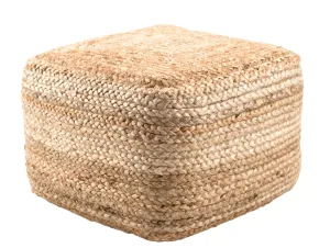 Sabal Jute Square Pouf