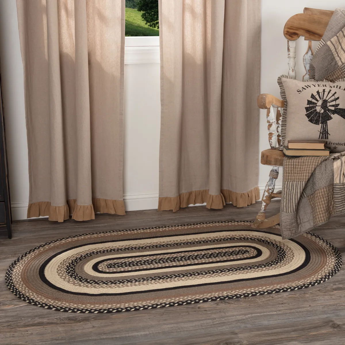 Sawyer Mill Charcoal Jute Braided Rug