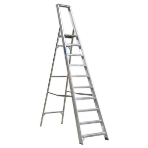 Sealey Aluminium Step Ladder 10-Tread Industrial BS EN 131