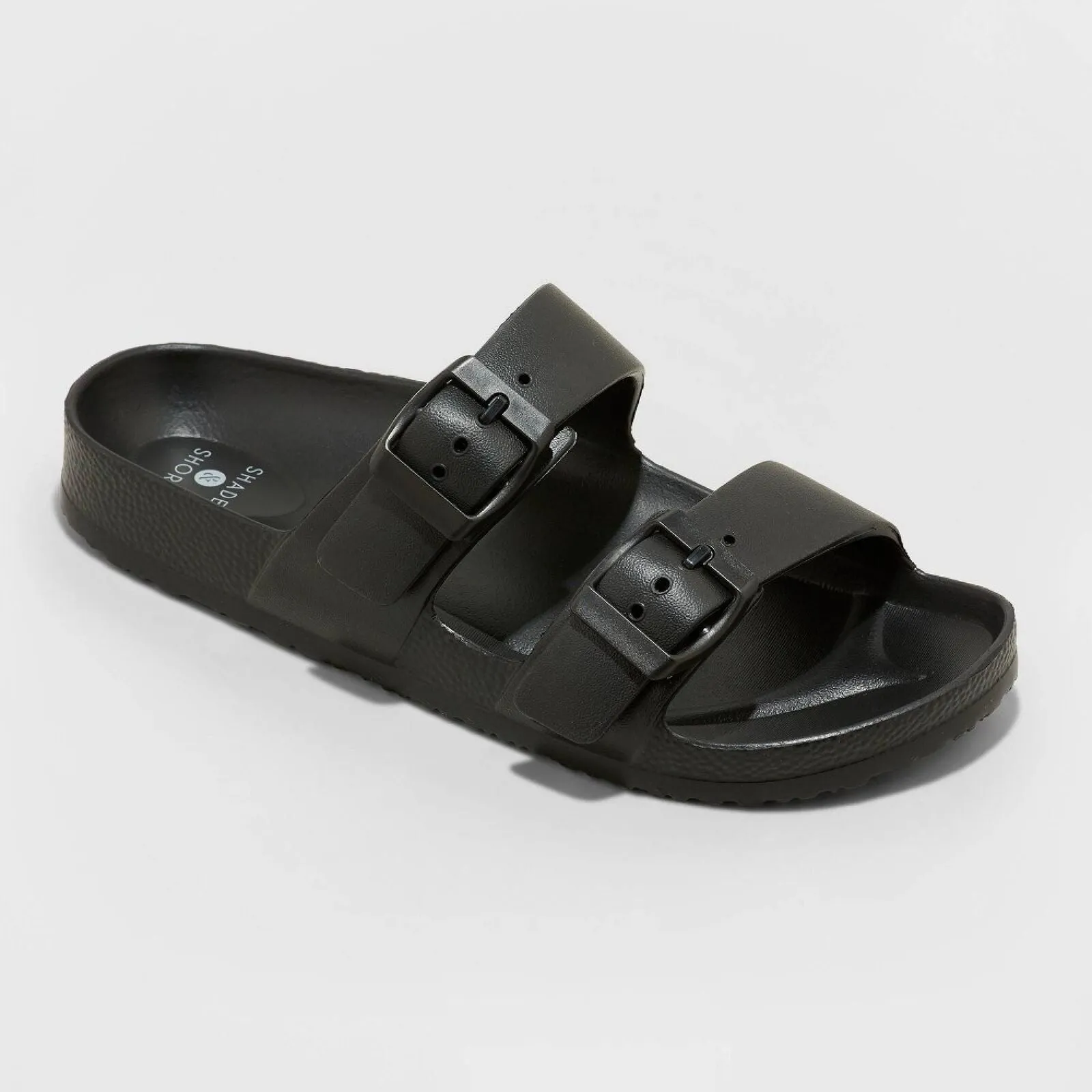 Shade & Shore Women's Neida EVA Two Band Footbed Slide Sandals 86509392 Black 9M