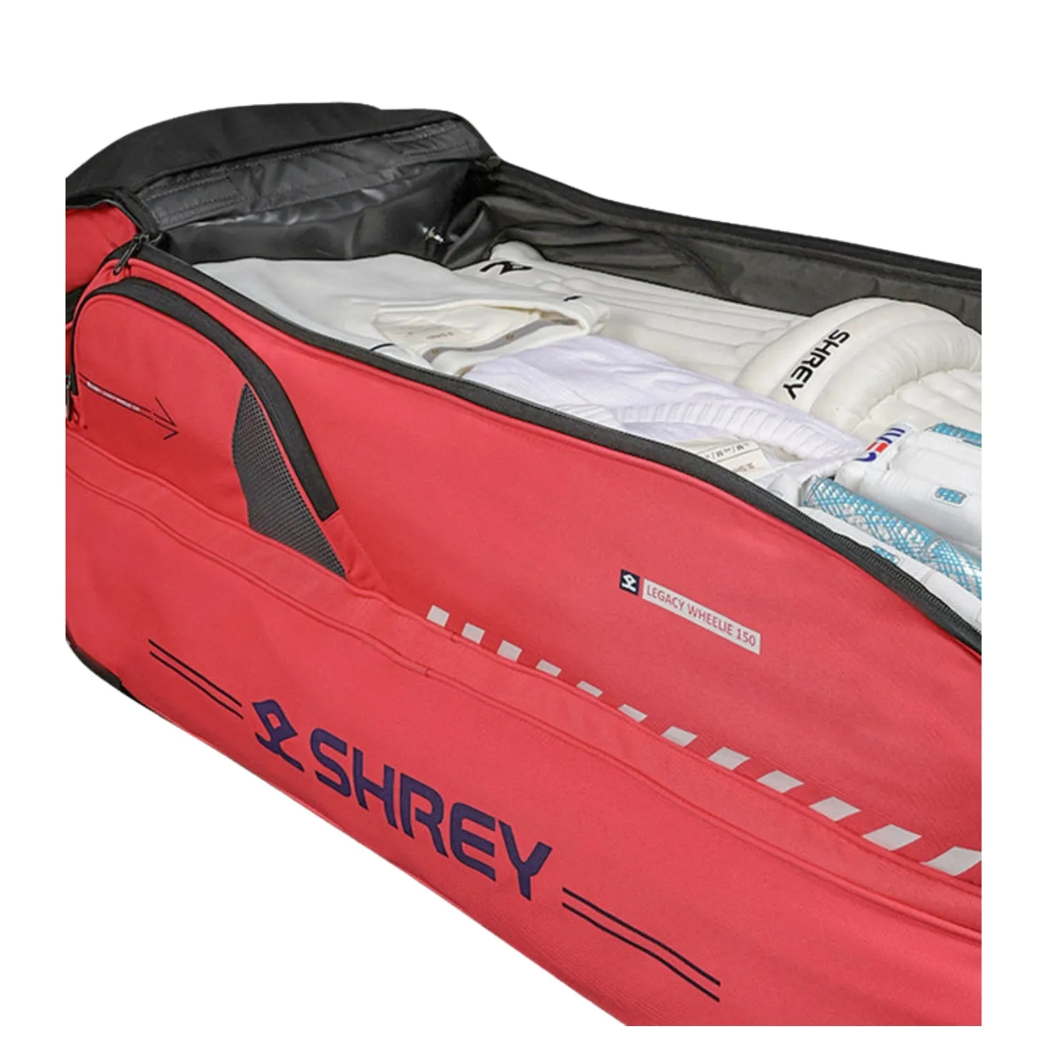 Shrey 3334 Legacy Wheelie 150 Cricket Kitbag | Spacious, Durable & Easy-to-Carry Cricket Gear Bag | Premium Cricket Kit Bag with Wheels